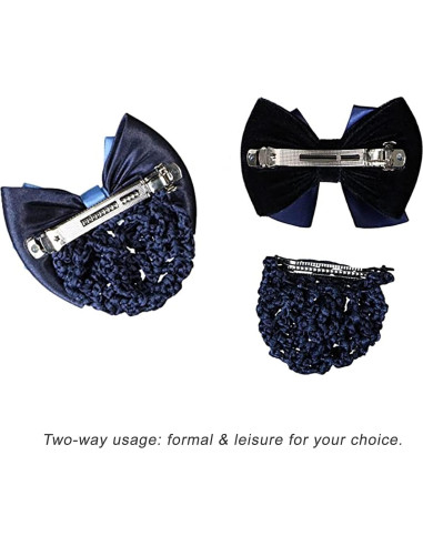 4 Clips para Cabello de Mujer IRITEC con Moño Decorativo