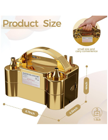 Bomba de Aire Eléctrica DECOCKRAT Doble Boquilla 600W