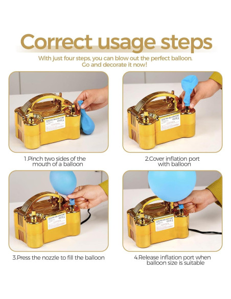 Bomba de Aire Eléctrica DECOCKRAT Doble Boquilla 600W