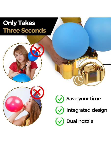 Bomba de Aire Eléctrica DECOCKRAT Doble Boquilla 600W