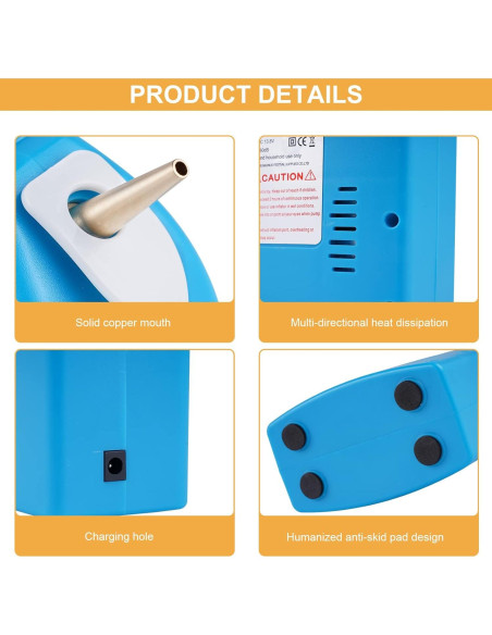 Inflador de globos eléctrico recargable Consfly 12W portátil