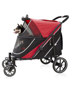 Carrito para Perros Halitaa Rojo Plegable 59 kg 105x46x98 cm