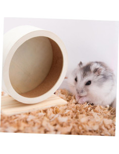 Rueda de Ejercicio de Madera FONDOTIN para Hámsters y Mascotas Pequeñas 2