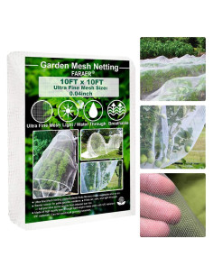 Malla de Jardín FARAER 10x10 Pies Ultra Fina Protección Plantas