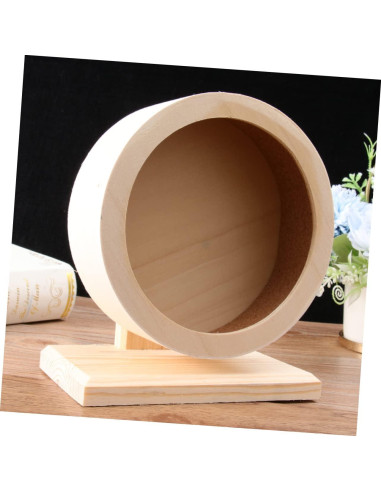 Rueda de Ejercicio de Madera FONDOTIN para Hámsters y Mascotas Pequeñas