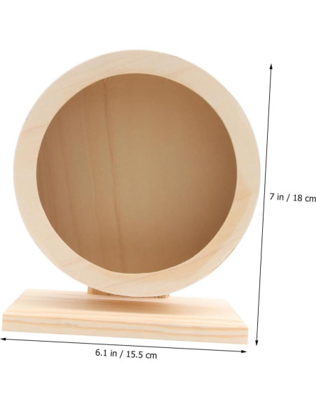 Rueda de Ejercicio de Madera FONDOTIN para Hámsters y Mascotas Pequeñas