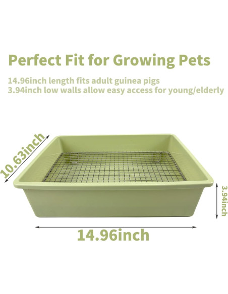 Caja de Arena Mejorada PODOO para Conejos y Cobayas - Mediana