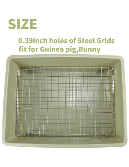 Caja de Arena Mejorada PODOO para Conejos y Cobayas - Mediana