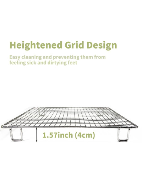 Caja de Arena Mejorada PODOO para Conejos y Cobayas - Mediana
