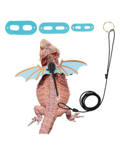 Arnés y Correa Ajustable para Lagarto con Alas - 3 Tamaños S/M/L - Cuero Suave