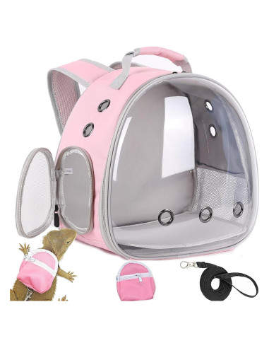 Transportador de Mochila para Reptiles WEVONIGU Rosa 30.48x25.4cm