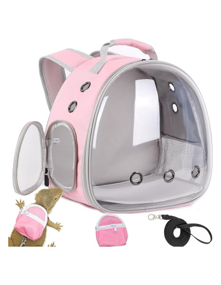 Transportador de Mochila para Reptiles WEVONIGU Rosa 30.48x25.4cm