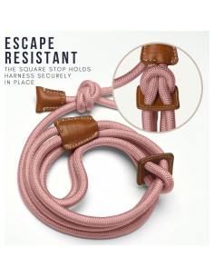 Arnés y Correa Ajustable para Mini Cerdo PORCINE - Rosa Malva 2