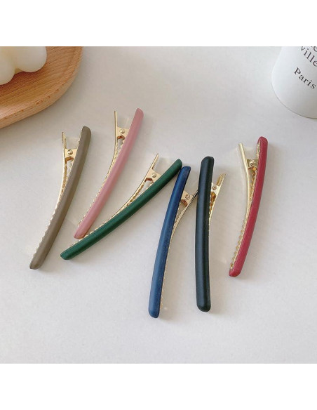 4 Clips de Pelo Tipo Cocodrilo KINGWEDDING 9cm Coloridos