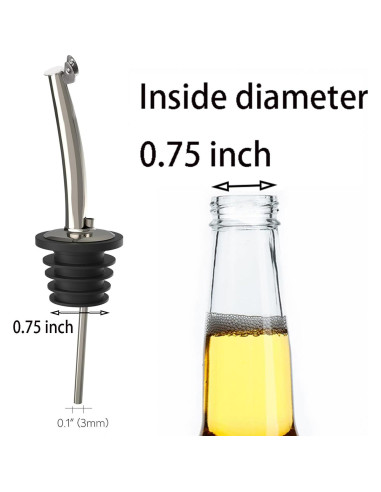 6 Vertedores de Botellas de Licor Acero Inoxidable WANBAO