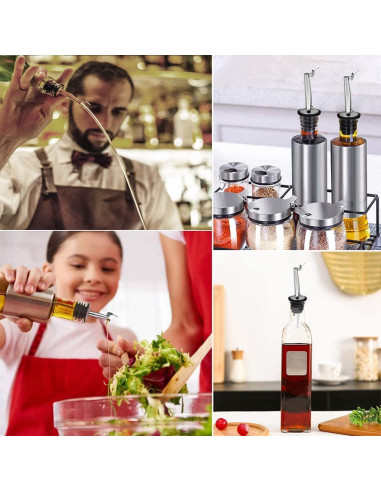 6 Vertedores de Botellas de Licor Acero Inoxidable WANBAO