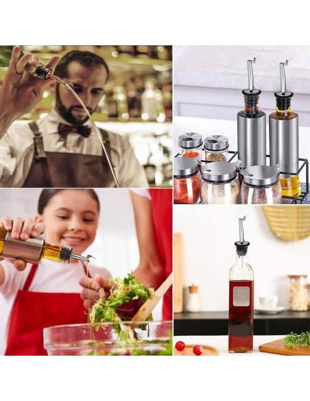 6 Vertedores de Botellas de Licor Acero Inoxidable WANBAO