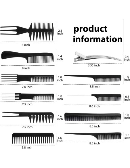 Conjunto de Peines y Clips Boao para Estilizar Cabello 20 Piezas