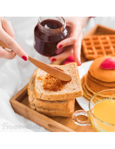 Espátulas de Madera para Mantequilla Framendino 6 Pcs 16.5 cm