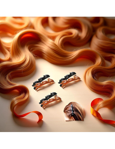 Clips de Cabello Trenzados ZhangyiHot - 6 Pcs (3 Negros + 3 Marrones)