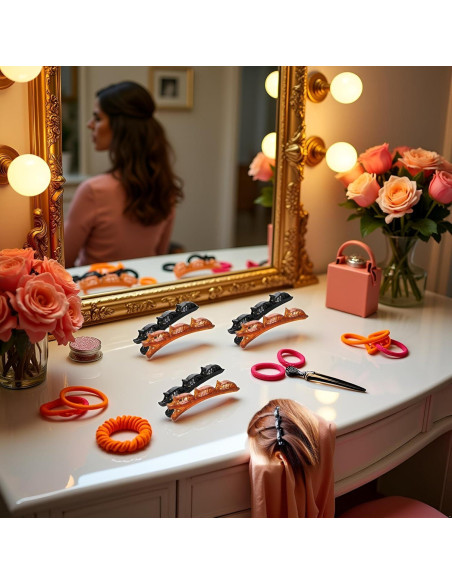 Clips de Cabello Trenzados ZhangyiHot - 6 Pcs (3 Negros + 3 Marrones)