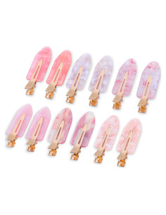 Clips de Pelo Antideslizantes Cptots Rosa 12 Pcs Sin Pliegues