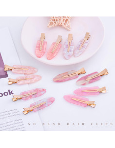 Clips de Pelo Antideslizantes Cptots Rosa 12 Pcs Sin Pliegues 2