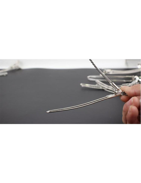 6 Clips de Acero Inoxidable 12 cm KINGWEDDING para Cabello