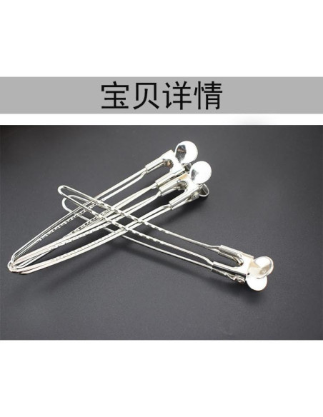 6 Clips de Acero Inoxidable 12 cm KINGWEDDING para Cabello