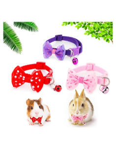 Collares Ajustables para Conejos DQITJ - 3 Pcs con Campana