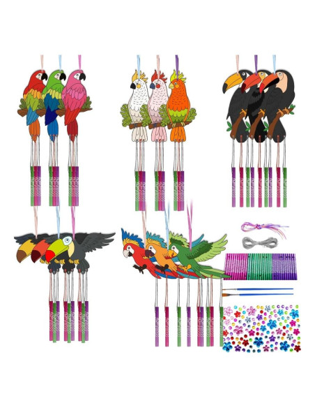Kit de Campana de Viento de Loro CHGCRAFT 15 Piezas DIY