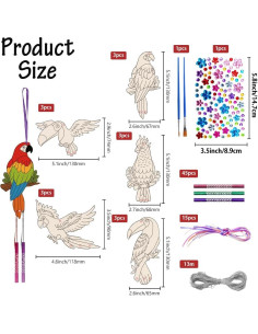 Kit de Campana de Viento de Loro CHGCRAFT 15 Piezas DIY 2