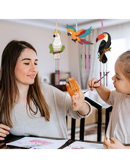 Kit de Campana de Viento de Loro CHGCRAFT 15 Piezas DIY