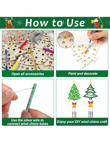 Kit de Manualidades de Navidad Gisgfim - 16 Piezas para Niños