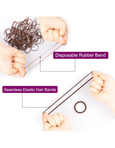 225PCS Juego de Redes para Cabello Marrón 30cm con Horquillas