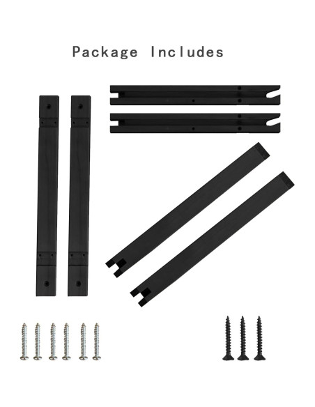 Soporte de Madera Montado en Pared FRIADE 30.48 cm Negro