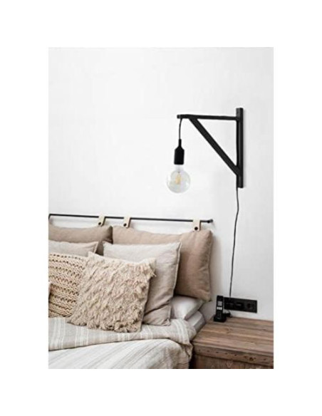 Soporte de Madera Montado en Pared FRIADE 30.48 cm Negro