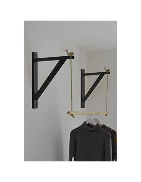 Soporte de Madera Montado en Pared FRIADE 30.48 cm Negro