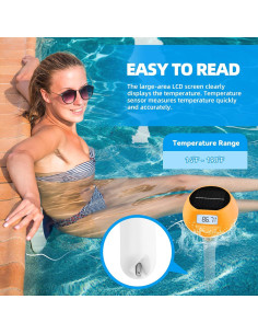 Termómetro Flotante de Piscina Solar IdearDay LD-PT86-C LCD 2