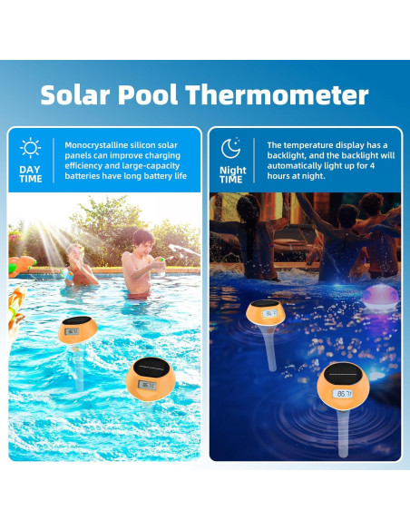 Termómetro Flotante de Piscina Solar IdearDay LD-PT86-C LCD