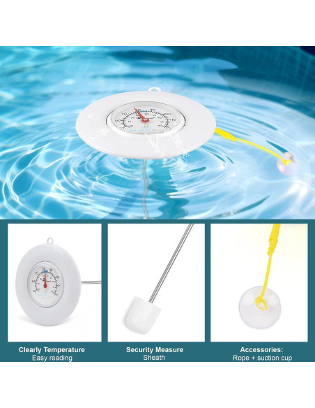 Termómetro Flotante CloudHand para Piscina 16.5 cm - Preciso y Durable