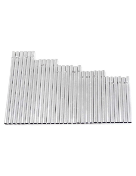 Kit 30 Tubos de Campana de Viento Aluminio Honbay Plateados