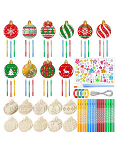 Kit de Carillón de Viento de Navidad Shellwei - 30 Piezas DIY