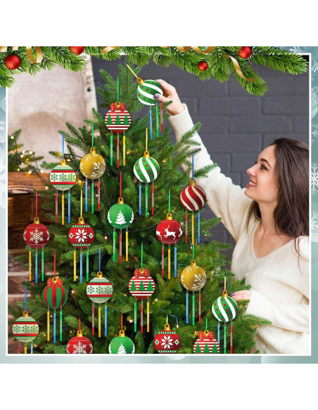 Kit de Carillón de Viento de Navidad Shellwei - 30 Piezas DIY