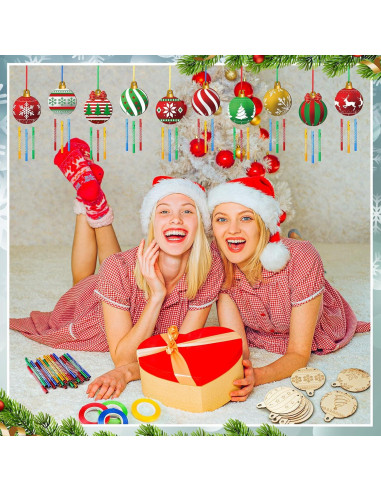 Kit de Carillón de Viento de Navidad Shellwei - 30 Piezas DIY