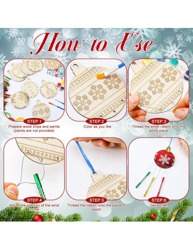 Kit de Carillón de Viento de Navidad Shellwei - 30 Piezas DIY