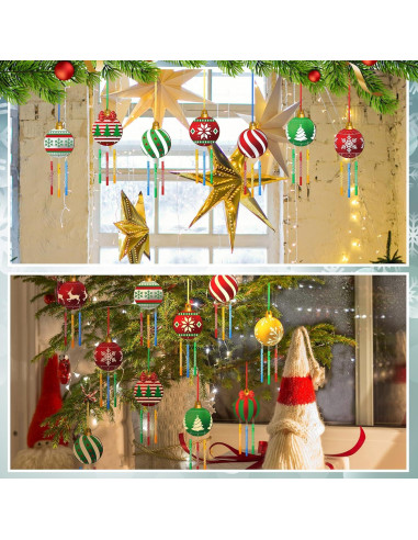 Kit de Carillón de Viento de Navidad Shellwei - 30 Piezas DIY