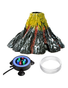 Kit de Adorno de Volcán para Acuario NICREW con LEDs Multicolores