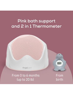 Conjunto Baño Bebé Angelcare Soft Touch + Termómetro 0-6 Meses 2
