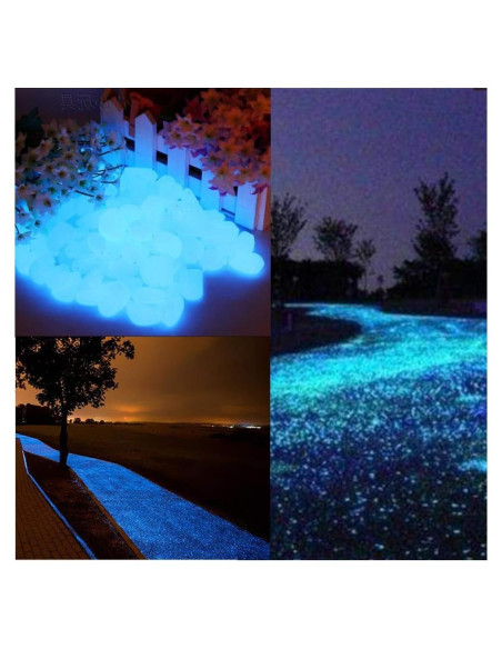 Guijarros Brillantes en la Oscuridad Amy&csico 100PCS Azul